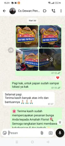 Testimonial Papan Bunga Pernikahan kadubungbang